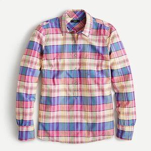 J Crew Classic popover shirt in plaid print